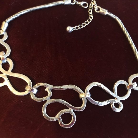 Contemporary sterling silver necklace - Picture 2 of 3